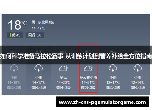如何科学准备马拉松赛事 从训练计划到营养补给全方位指南